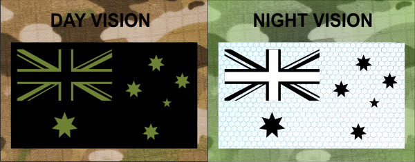 AUSTRALIA IR SolasX patch OD Green on IR Magic Black